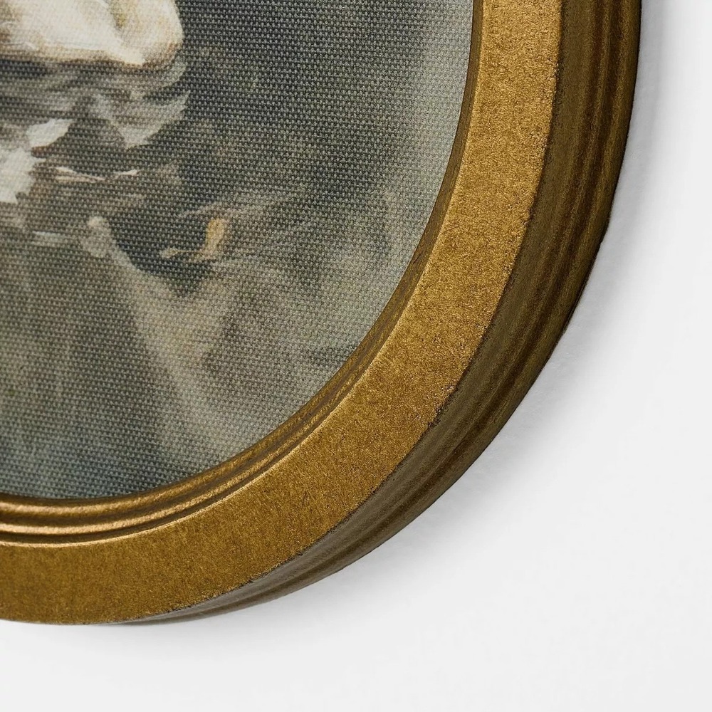 10" White Bird Round Framed Wall Art Swan - Threshold Studio McGee, Target - Picture 3 of 5